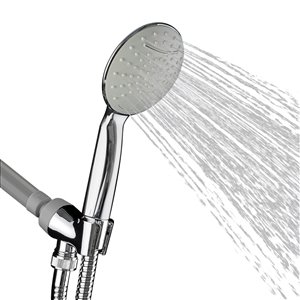 AKDY Chrome 4-Spray Rain Shower Head and Handheld Shower 2.0 GPM (7.6 LPM)