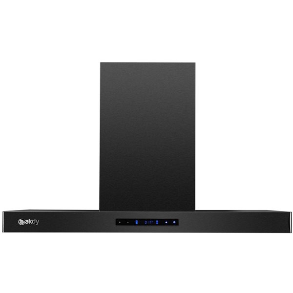 AKDY 36in Black Stainless Steel Island Range Hood Convertible RH0483