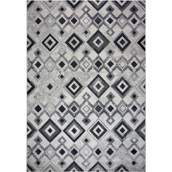 La Dole Rugs Modern Geometric Area Rug Light Grey LUC91244 RONA   330795514 MainImage 001 L 