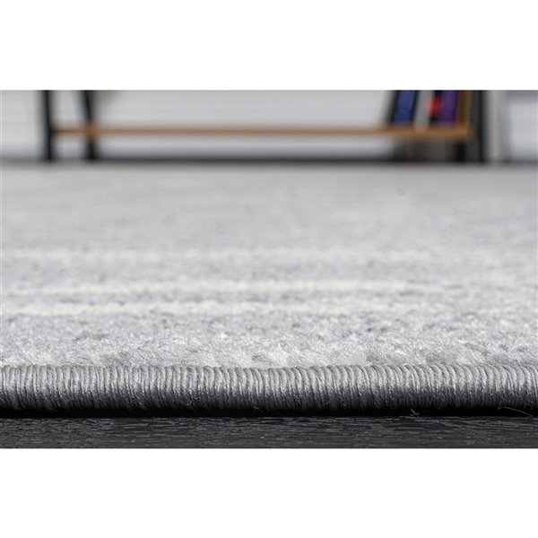 La Dole Rugs Logan Marble Modern Area Rug - 6 ft. x 9 ft. - Grey