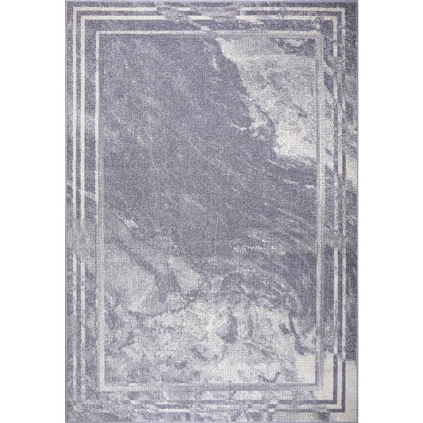 La Dole Rugs Logan Marble Modern Area Rug - 6 ft. x 9 ft. - Grey