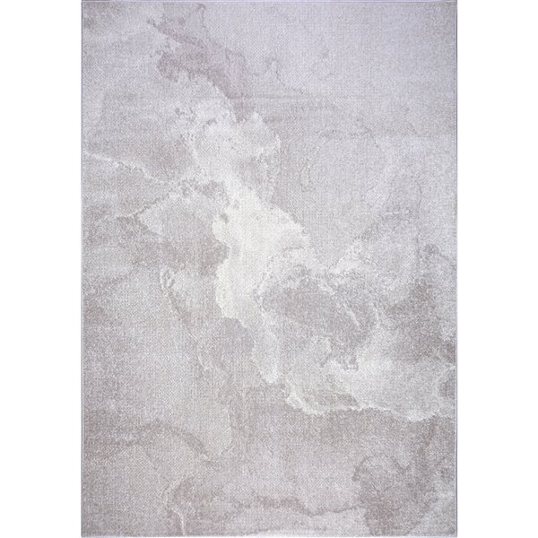 La Dole Rugs Logan Marble Modern Area Rug - 5 ft. x 7 ft. - Beige Cream