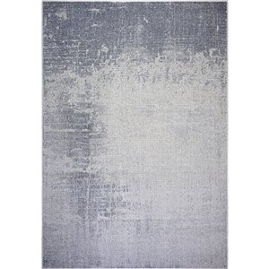 Tapis rustique moderne gris Logan de LaDole Rugs, 9 pi x 12 pi, gris