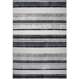 LaDole Rugs Modern Contemporary Area Rug - 9 ft. x 12 ft. - Light Grey