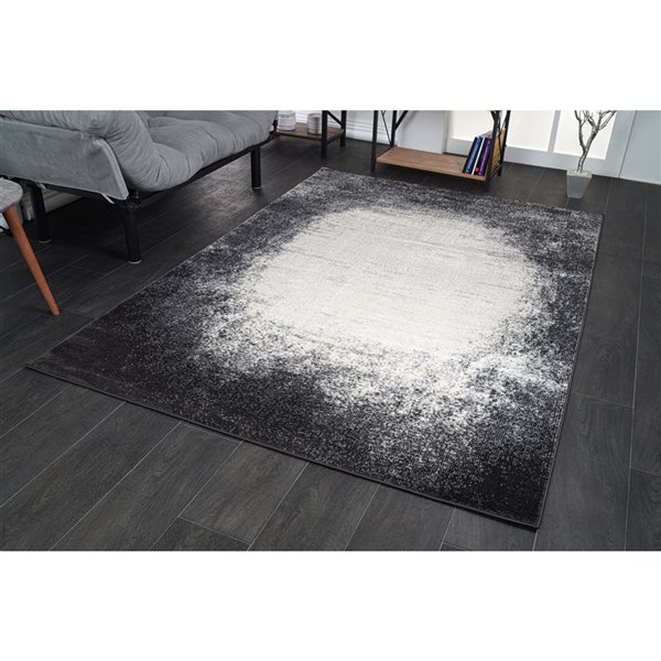 La Dole Rugs Modern Plain Solid Area Rug - 8 ft. x 10 ft. - Light Grey