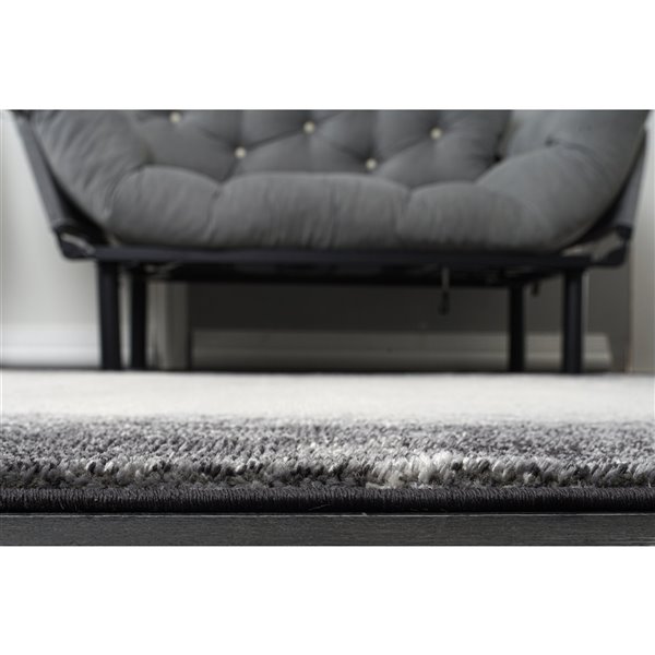 La Dole Rugs Modern Solid Area Rug - 6 ft. x 9 ft. - Light Grey