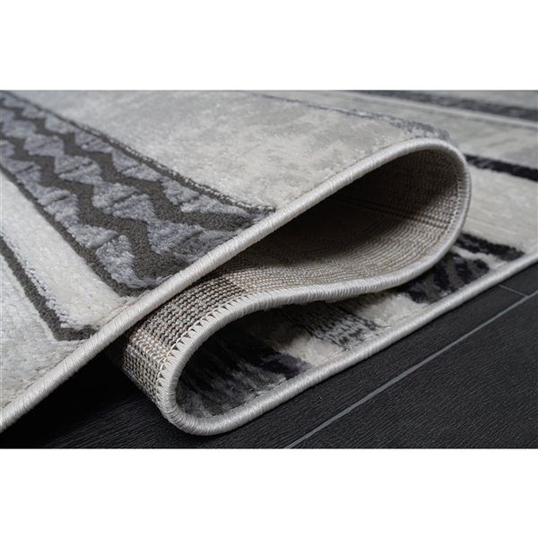 La Dole Rugs Modern Contemporary Area Rug - 5 ft. x 7 ft. - Grey