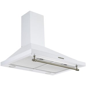 Hotte de cuisinère murale convertible en acier galvanisé blanc de 30 po par Ancona