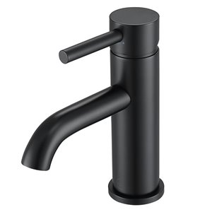 Ancona Valencia Matte Black Lever Bathroom Sink Faucet