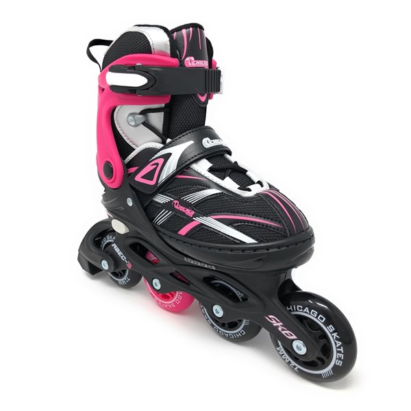 Chicago Skates - Patins à roulettes bleus ajustables MA7, taille J13-4