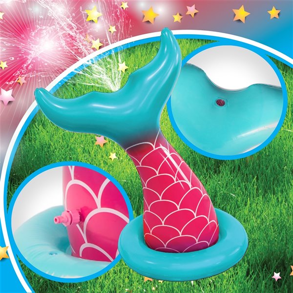 Arroseur gonflable géant en sirène, 15pi², de Splash Buddies