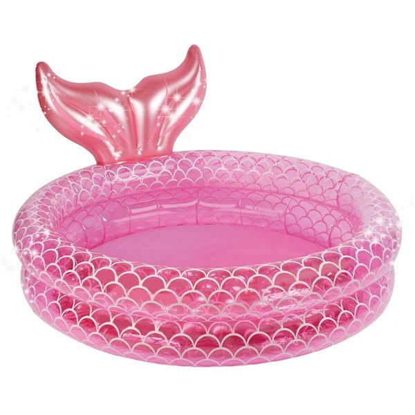 Image of Splash Buddies | 53-In L X 27-In W Pink Oval Kiddie Pool | Rona