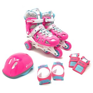 Chicago Skates - Ensemble de patins à roulettes roses ajustables, taille J10-J13