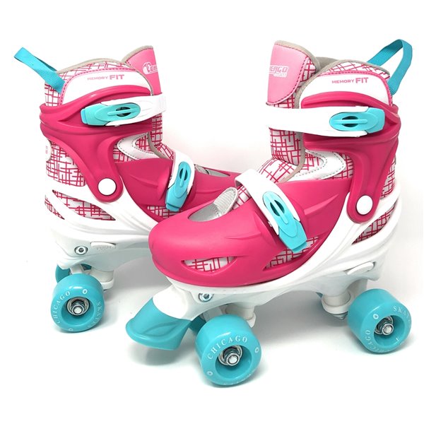 Patins à roulettes Sportneer pour filles et enfants, 4 tailles, réglables  et lumineuses pour filles de 3 à 5 ans, 6 à 12 ans, patins à roulettes avec  engrenages de protection, roues