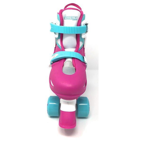 Chicago Skates – Patins à roulettes rose ajustables pour filles, taille J10-J13