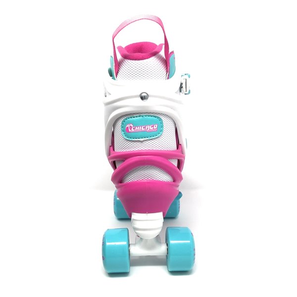 Chicago Skates – Patins à roulettes rose ajustables pour filles, taille J10-J13