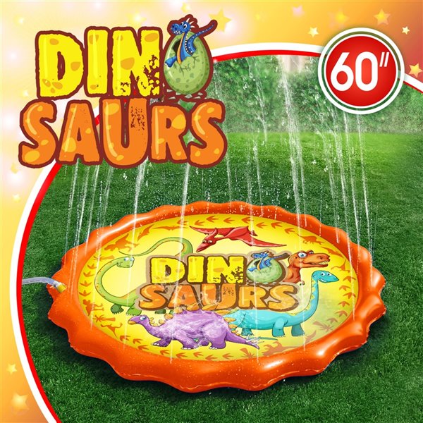 Tapis d'extérieur éclaboussant de dinosaure, 15pi², de Splash Buddies