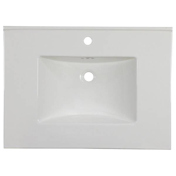American Imaginations Flair 30.75-in White Fire Clay Bathroom Vanity Top American Imaginations Flair 30.75-in White Fire Clay Bathroom Vanity Top