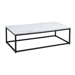 FurnitureR Facto White And Grey Composite Coffee Table