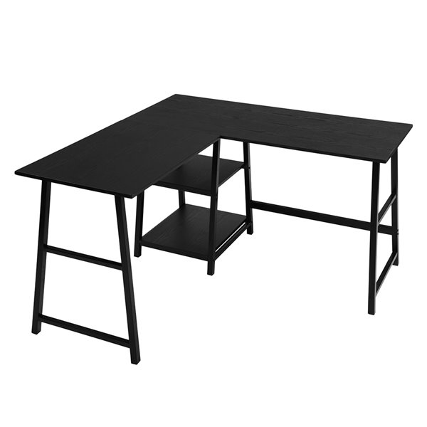 Homycasa Drogba 27.56-in Black Modern/Contemporary L-shaped desk ...