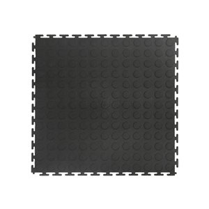 Versatex 8-piece 18-in x 18-in Black Raised Coin Garage Floor Tile