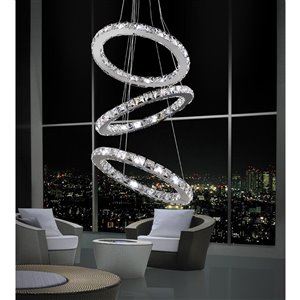 CMI Lighting Ring 54-Light Chrome Glam Chandelier