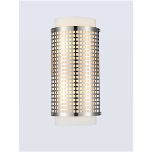 CWI Lighting Checkered 3.5-in W 2-Light Satin Nickel Modern/contemporary Wall Sconce