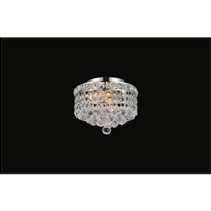 CWI Lighting Luminous 10-in Chrome Glam Incandescent Flush mount light