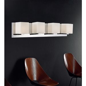 CWI Lighting Satin Nickle 5-in W 4-Light Satin Nickel Modern/contemporary Wall Sconce