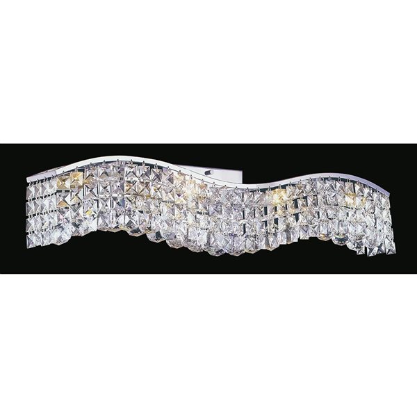 CWI Lighting Glamorous 5-in W 5-Light Glam Chrome Wall Sconce