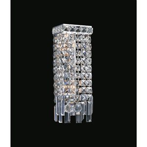 CWI Lighting Colosseum 5-in W 2-Light Chrome Glam Wall Sconce