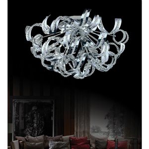 CWI Lighting Swivel 18-in Chrome Contemporary/Modern Halogen Flush mount light