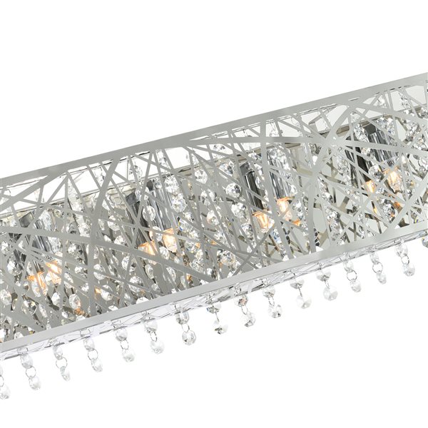 CWI Lighting Eternity 5-in W 6-Light Chrome Modern/contemporary Wall Sconce