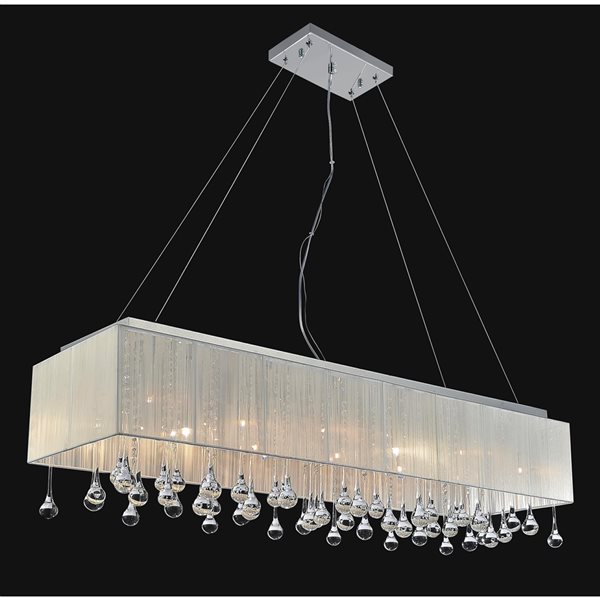 CMI Lighting Water Drop 17-Light Modern/contemporary Chrome Chandelier