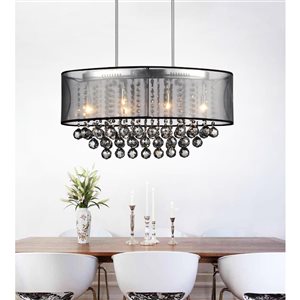 CMI Lighting Radiant Modern/Contemporary 6-Light Chrome Chandelier