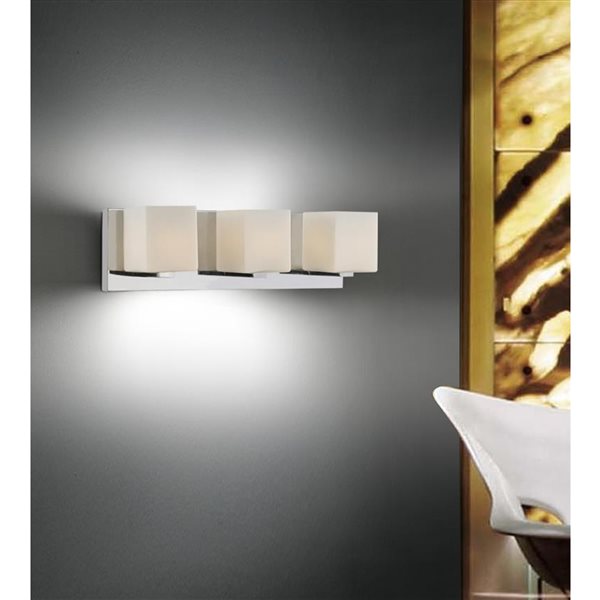 CWI Lighting Satin Nickle 5-in W 3-Light Satin Nickel Modern/contemporary Wall Sconce