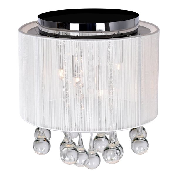 CWI Lighting Water Drop 10-in Chrome Halogen Contemporary/Modern Flush mount light