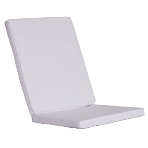 All Things Cedar 2-piece Royal White Patio Folding Chair Cushion