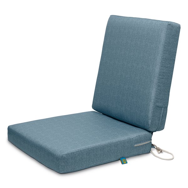 Coussin de chaise de patio Weekend de Duck Covers, ombre bleue