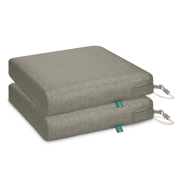 Duck Covers Weekend Moon Rock Square Patio Chair Cushion - 2-Piece