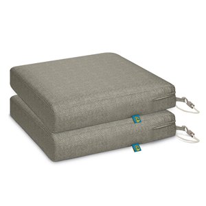 Duck Covers Weekend Moon Rock Square Patio Chair Cushion - 2-Piece