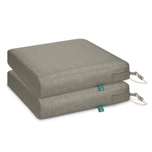 Coussin de chaise de patio carré Weekend pierre lunaire de Duck Covers, ens. de 2