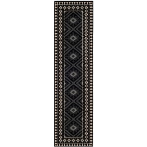 Safavieh Veranda Eyvor 2-ft x 12-ft Chocolate/Green Rectangular Indoor/Outdoor Abstract Coastal Runner