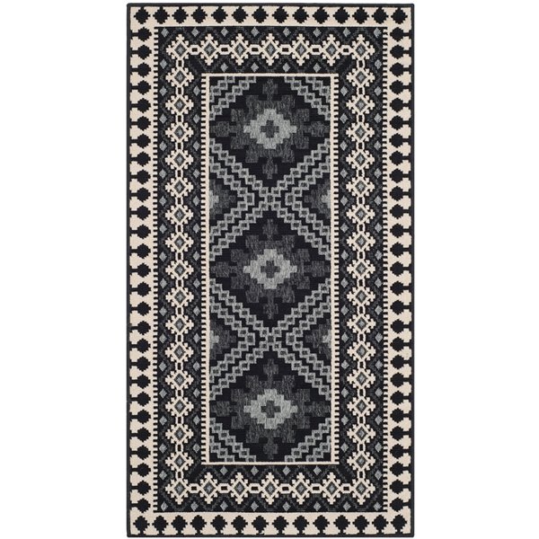 Safavieh Veranda Eyvor 4-ft x 6-ft Ivory/Slate Rectangular Indoor/Outdoor Abstract Coastal Area Rug