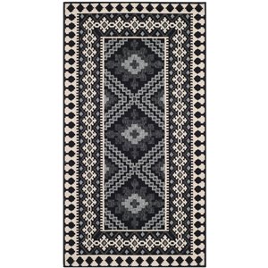 Safavieh Veranda Eyvor 4-ft x 6-ft Ivory/Slate Rectangular Indoor/Outdoor Abstract Coastal Area Rug