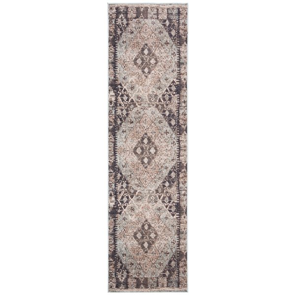 Safavieh Montage 2-ft x 8-ft Blue/Grey Rectangular Indoor/Outdoor Abstract Southwestern Runner