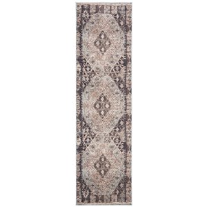 Safavieh Montage 2-ft x 8-ft Blue/Grey Rectangular Indoor/Outdoor Abstract Southwestern Runner