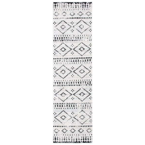 Safavieh Montage 2-ft x 8-ft Grey/Ivory Rectangular Indoor/Outdoor Abstract Southwestern Runner