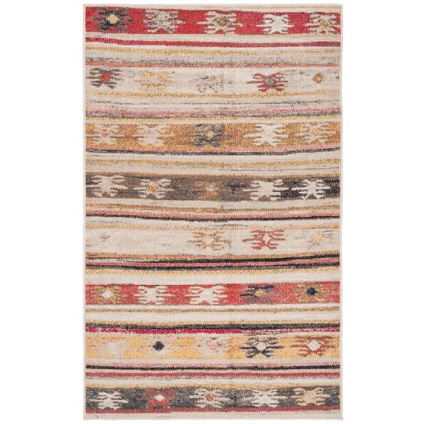 Safavieh Montage 4-ft x 6-ft Taupe Rectangular Indoor/Outdoor Abstract Southwestern Area Rug