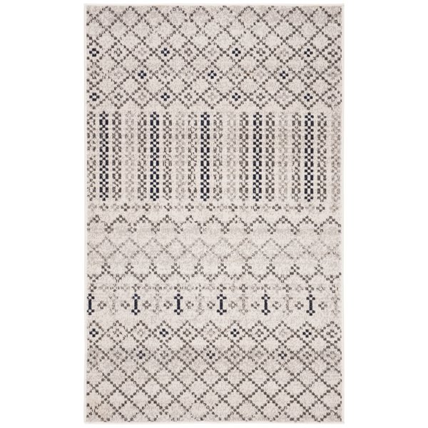 Safavieh Montage 4-ft x 6-ft Grey/Charcoal Rectangular Indoor/Outdoor Geometric Southwestern Area Rug